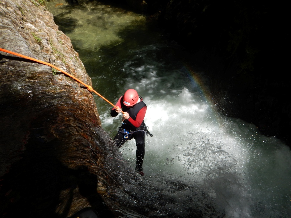 Canyoning in a South Tyrolean gorge