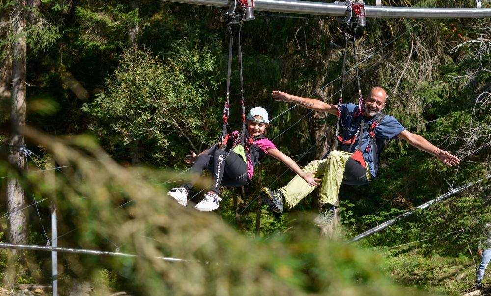 Fly-Line at the Reinbach waterfalls