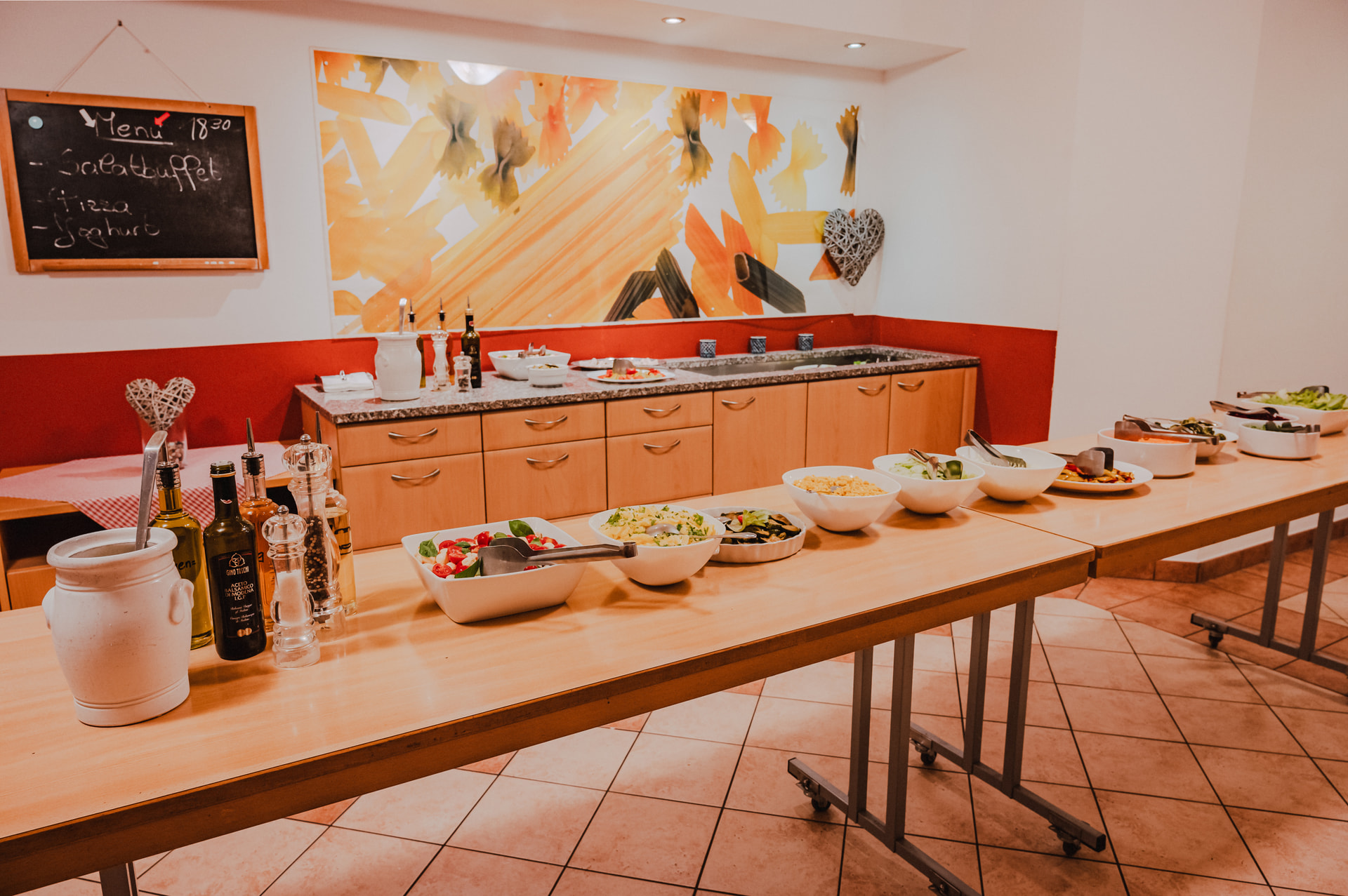 Fresh salad buffet at the Sonnenhof