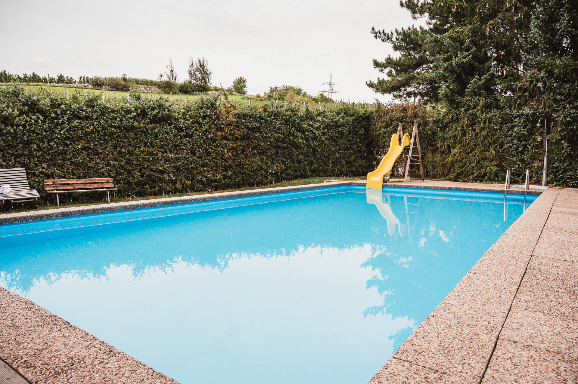 Heated outdoor pool at the Sonnenhof