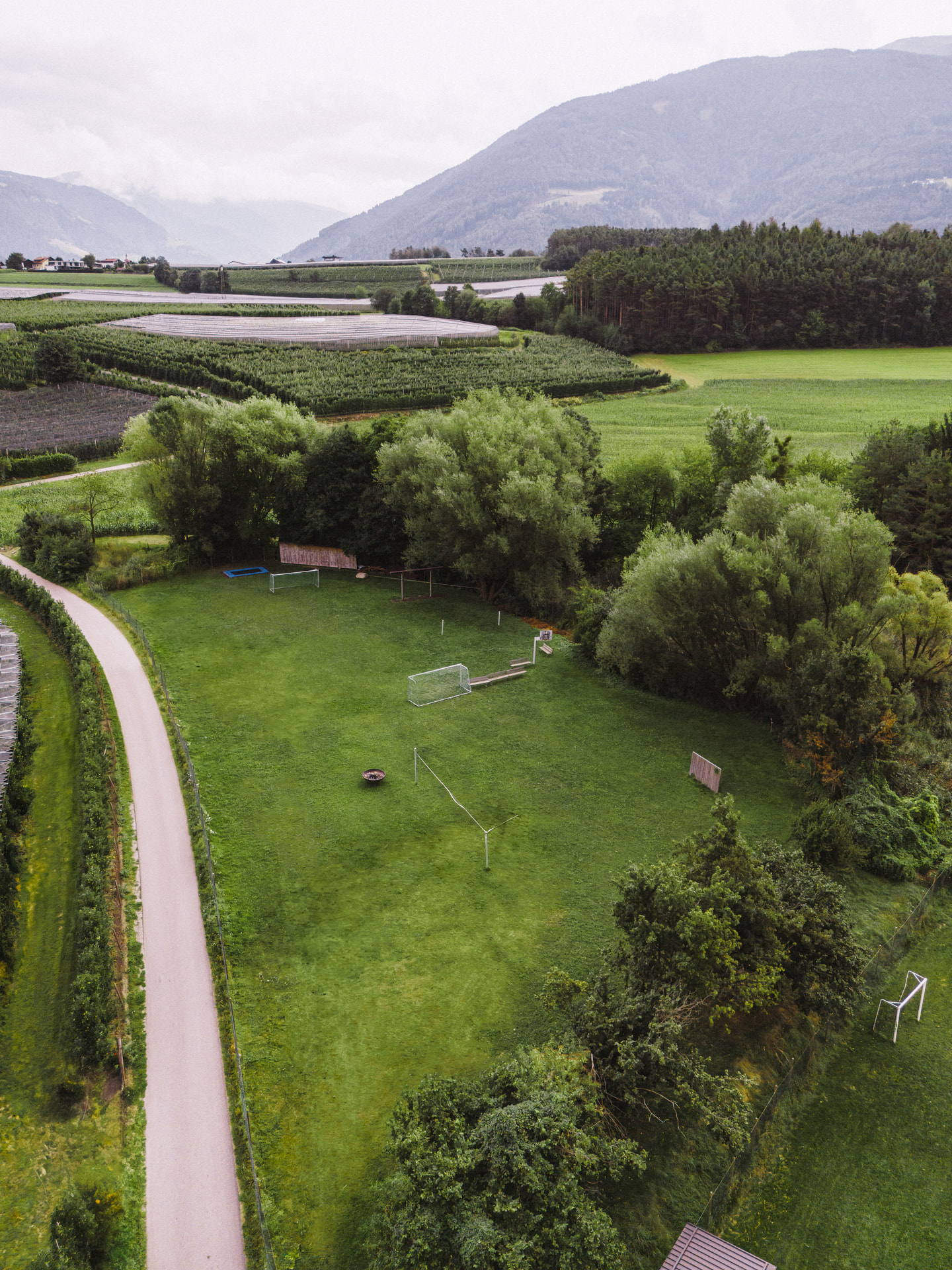Private playground and sports field at the Sonnenhof