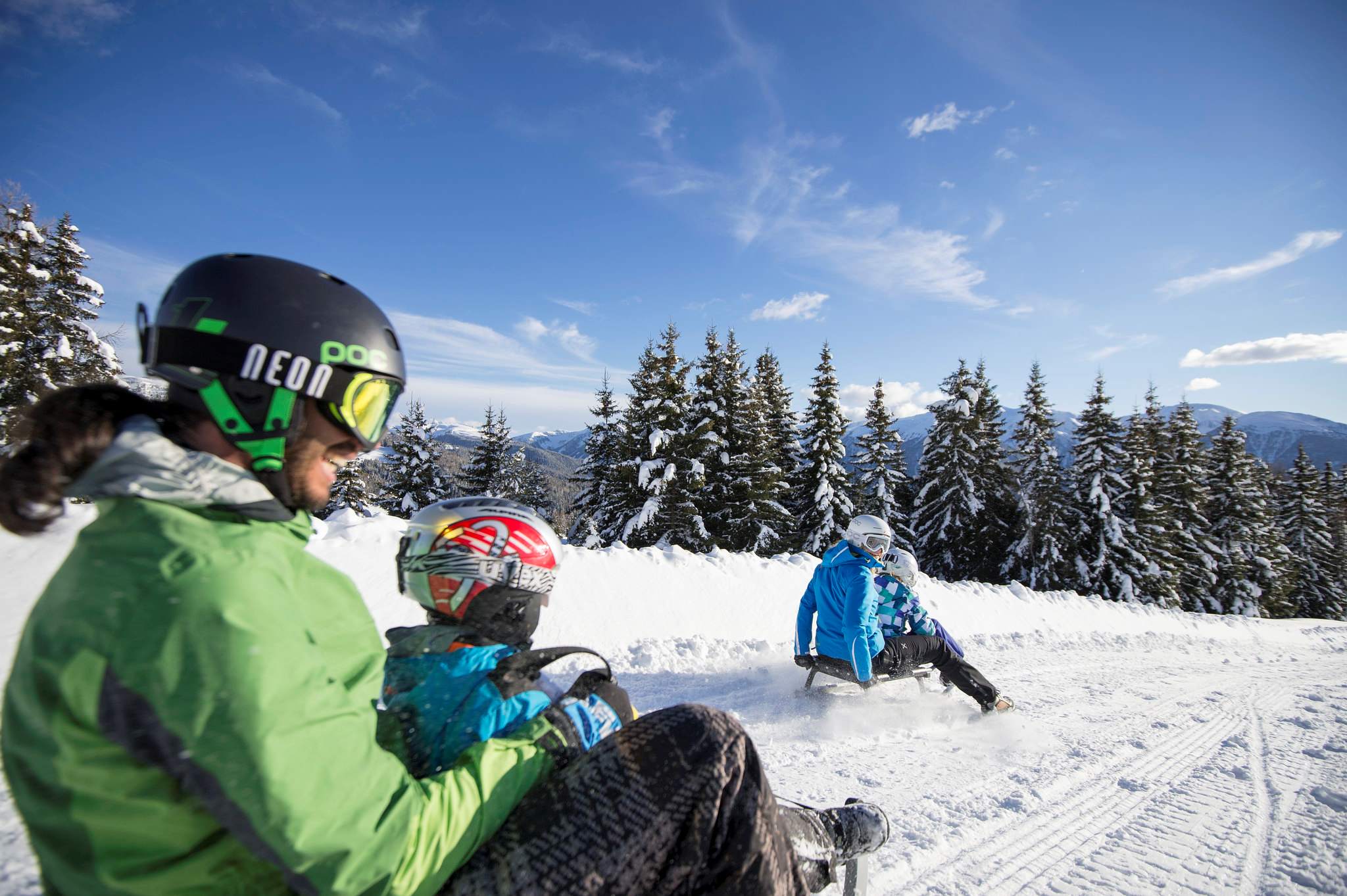 Sledging and snowshoeing in South Tyrol
